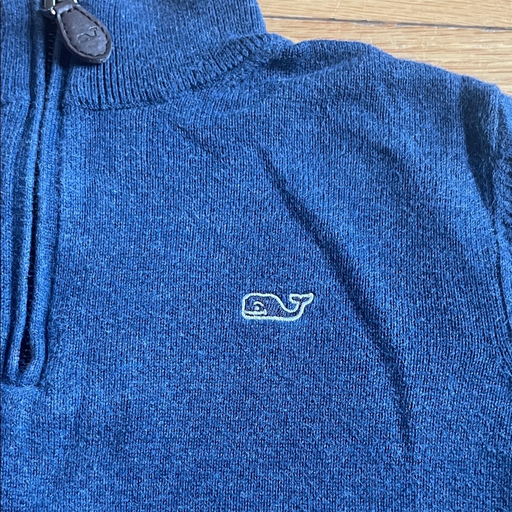 Vineyard Vines Kids Blue Half-Zip Sweater - Picture 2 of 5